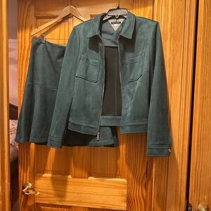 Tommy Hilfiger Teal Blazer and Skirt Set